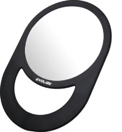 Evolize Onbreekbare Spiegel Met Handvat - Ø 16,5 Cm - Ophangbaar - Rond - Handspiegel - Kappersspiegel - Reisspiegel - Make Up - Afmeting: 28 X 19 Cm - Zwart -Max Factor Verkoop 1107x1200 2