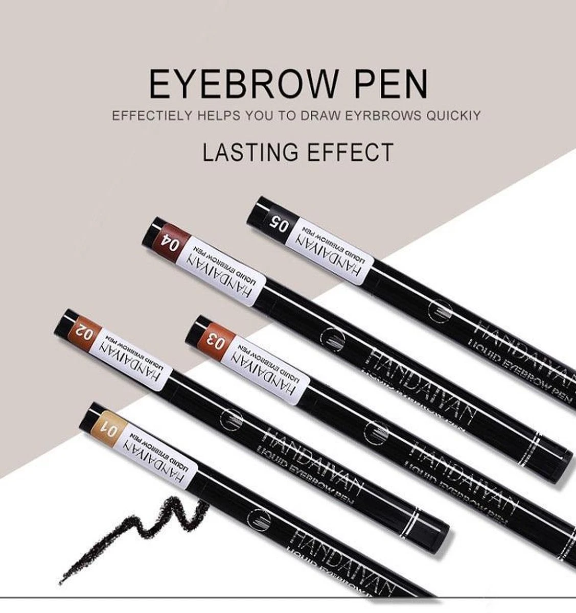 Joya Beauty® Microblading Eyebrow Tattoo Pen | Waterproof Tattoo Wenkbrauw Pen |Wenkbrauwpen | Kleur 4: Bruin 5 Joya Beauty® Microblading Eyebrow Tattoo Pen | Waterproof Tattoo Wenkbrauw Pen |Wenkbrauwpen | Kleur 4: Bruin - Afbeelding 5