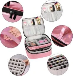 YONO Nagellak Tas - Nagelkoffer Beautycase - Cosmetica Koffer - Manicure Organizer - Roze 7 YONO Nagellak Tas - Nagelkoffer Beautycase - Cosmetica Koffer - Manicure Organizer - Roze -Max Factor Verkoop 1160x1200