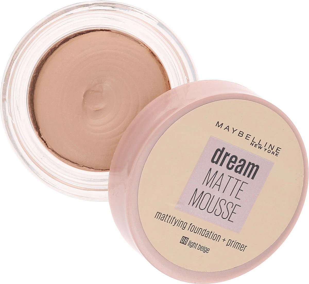 Maybelline Dream Matte Mousse Foundation - 08 Light Beige 3 Maybelline Dream Matte Mousse Foundation - 08 Light Beige - Afbeelding 3