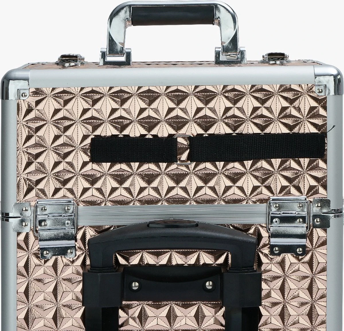 Koffer Gouden Kleur | Beautycase / Beautykoffer / Trolley Van Aluminium - 8 Wielen - Kapper Koffer - Tattoo Koffer - Nagel Koffer - Make-up Koffer 2 Koffer Gouden Kleur | Beautycase / Beautykoffer / Trolley Van Aluminium - 8 Wielen - Kapper Koffer - Tattoo Koffer - Nagel Koffer - Make-up Koffer - Afbeelding 2