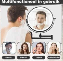 Make Up - Spiegel - Led Verlichting - 10X Vergroting - 3 Lichtstanden - Wandspiegel Rond - Badkamer - Mat Zwart - Draadloos 13 Make Up - Spiegel - Led Verlichting - 10X Vergroting - 3 Lichtstanden - Wandspiegel Rond - Badkamer - Mat Zwart - Draadloos -Max Factor Verkoop 1200x1174 1