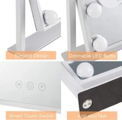 Bright Beauty Vanity Make Up Spiegel Met Verlichting - Wit - Dimbaar Met Drie Lichtstanden 8 Bright Beauty Vanity Make Up Spiegel Met Verlichting - Wit - Dimbaar Met Drie Lichtstanden -Max Factor Verkoop 1200x1177