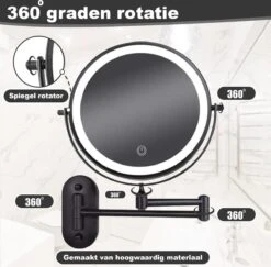 Make Up - Spiegel - Led Verlichting - 10X Vergroting - 3 Lichtstanden - Wandspiegel Rond - Badkamer - Mat Zwart - Draadloos 16 Make Up - Spiegel - Led Verlichting - 10X Vergroting - 3 Lichtstanden - Wandspiegel Rond - Badkamer - Mat Zwart - Draadloos -Max Factor Verkoop 1200x1180
