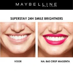 Maybelline SuperStay 24H Smile Brighters Lippenstift - 860 Crisp Magenta - Roze - Langhoudend 14 Maybelline SuperStay 24H Smile Brighters Lippenstift - 860 Crisp Magenta - Roze - Langhoudend -Max Factor Verkoop 1200x1197 4