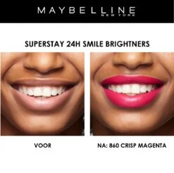 Maybelline SuperStay 24H Smile Brighters Lippenstift - 860 Crisp Magenta - Roze - Langhoudend 16 Maybelline SuperStay 24H Smile Brighters Lippenstift - 860 Crisp Magenta - Roze - Langhoudend -Max Factor Verkoop 1200x1197 5