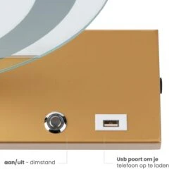 Nuvoo Make-up Spiegel - Visagie Spiegel - Hollywood Spiegel - Diameter 50cm - 3 Licht Tinten - Dimbaar - USB Telefoonoplader - Goud 20 Nuvoo Make-up Spiegel - Visagie Spiegel - Hollywood Spiegel - Diameter 50cm - 3 Licht Tinten - Dimbaar - USB Telefoonoplader - Goud -Max Factor Verkoop 1200x1200 130