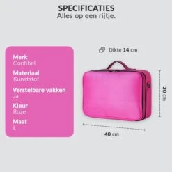 Cosmetica Koffer - Make-up Koffer Met Verstelbare Vakken - Visagie En Nagelstyliste Beauty Koffer - 40x30x14CM - Roze 17 Cosmetica Koffer - Make-up Koffer Met Verstelbare Vakken - Visagie En Nagelstyliste Beauty Koffer - 40x30x14CM - Roze -Max Factor Verkoop 1200x1200 92