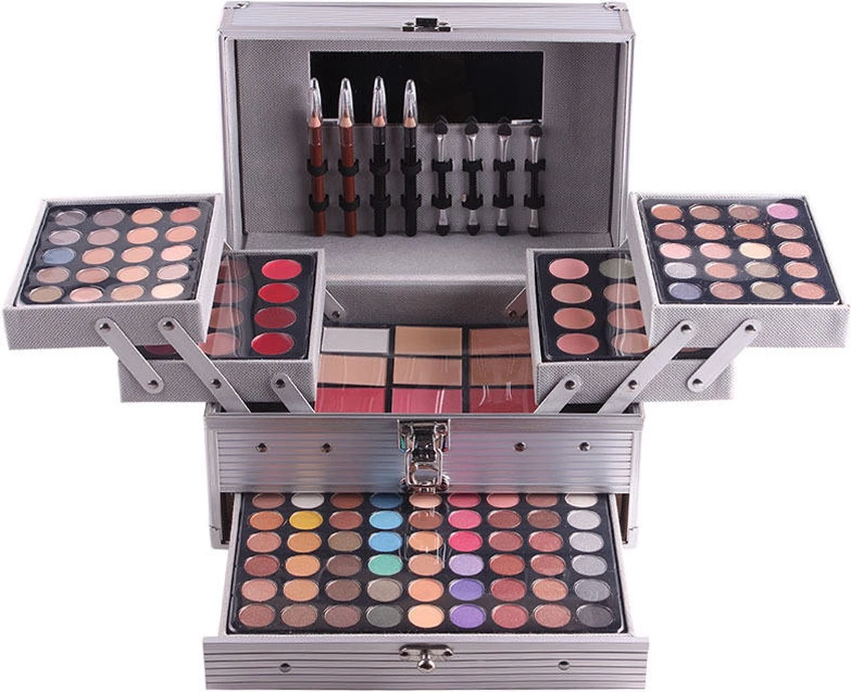 Professionele Make-up Koffer 132 Delig - Make Up Koffer Met Inhoud - Make Up Koffer Meisjes - Make Up Koffer Kinderen 3 Professionele Make-up Koffer 132 Delig - Make Up Koffer Met Inhoud - Make Up Koffer Meisjes - Make Up Koffer Kinderen - Afbeelding 3