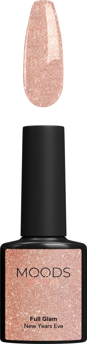 Moods Gellac - Full Glam - Gellak - Sparkling Nude - Glitter - 15ML 1 Moods Gellac - Full Glam - Gellak - Sparkling Nude - Glitter - 15ML