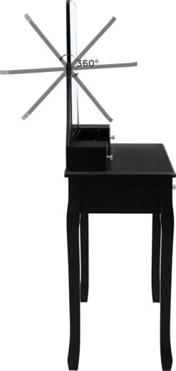 Merkloos Kaptafel, Kaptafel Met Grote Spiegel Zonder Frame, Toilettafel, Kaptafel, Voor Make-up, Gewatteerde Kruk, 5 Laden, Verplaatsbare Opbergdoos, Zwart RDT25BK 12 Merkloos Kaptafel, Kaptafel Met Grote Spiegel Zonder Frame, Toilettafel, Kaptafel, Voor Make-up, Gewatteerde Kruk, 5 Laden, Verplaatsbare Opbergdoos, Zwart RDT25BK -Max Factor Verkoop 569x1200