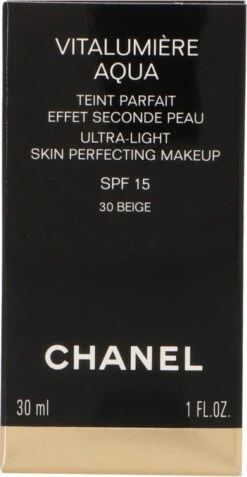 Chanel Vitalumiere Aqua Foundation - 30 Beige - SPF15 - 30 Ml 15 Chanel Vitalumiere Aqua Foundation - 30 Beige - SPF15 - 30 Ml -Max Factor Verkoop 622x1200