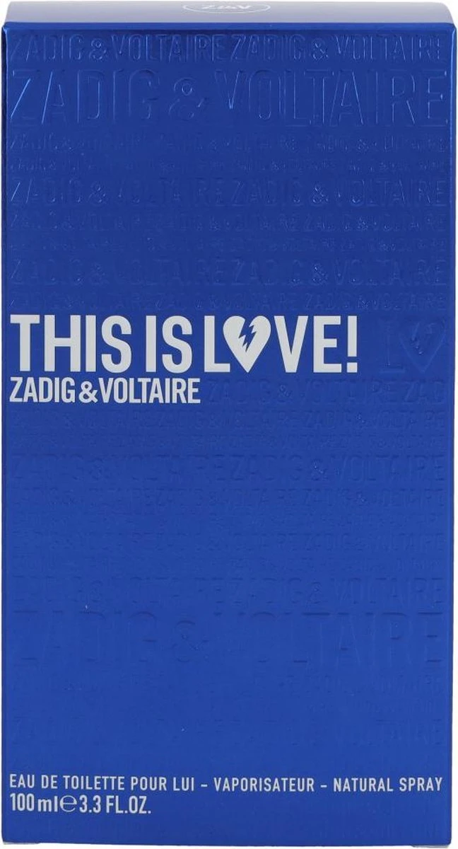 Zadig & Voltaire This Is Love! 100 Ml - Eau De Toilette - Herenparfum 8 Zadig & Voltaire This Is Love! 100 Ml - Eau De Toilette - Herenparfum - Afbeelding 8