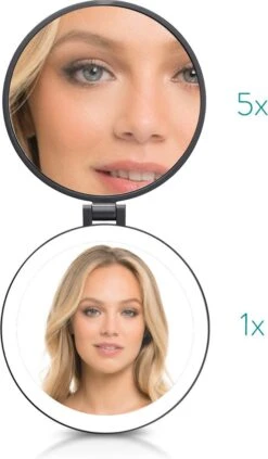 Navaris 1x/5x Vergrotende Make-up Spiegel - Compacte Opvouwbare Kap- En Reisspiegel - Led-verlichte Dubbelzijdige Make-upspiegel - Zwart 9 Navaris 1x/5x Vergrotende Make-up Spiegel - Compacte Opvouwbare Kap- En Reisspiegel - Led-verlichte Dubbelzijdige Make-upspiegel - Zwart -Max Factor Verkoop 700x1200