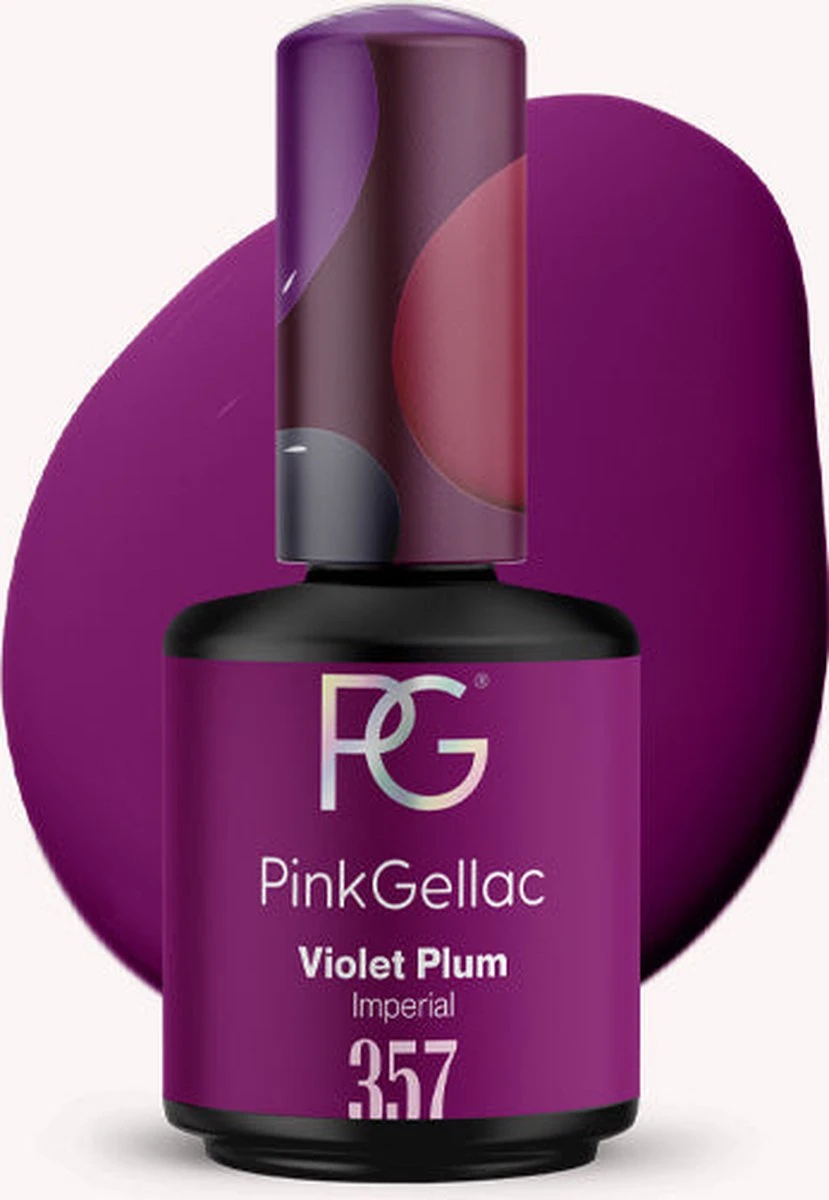 Pink Gellac - Violet Plum - Gellak - Vegan - Paars - Creamy Finish - 15 Ml 1 Pink Gellac - Violet Plum - Gellak - Vegan - Paars - Creamy Finish - 15 Ml