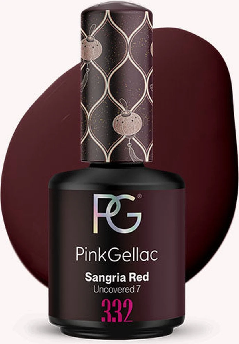 Pink Gellac - Sangria Red - Gellak - Vegan - Donkerrood - Creamy Finish - 15 Ml 1 Pink Gellac - Sangria Red - Gellak - Vegan - Donkerrood - Creamy Finish - 15 Ml