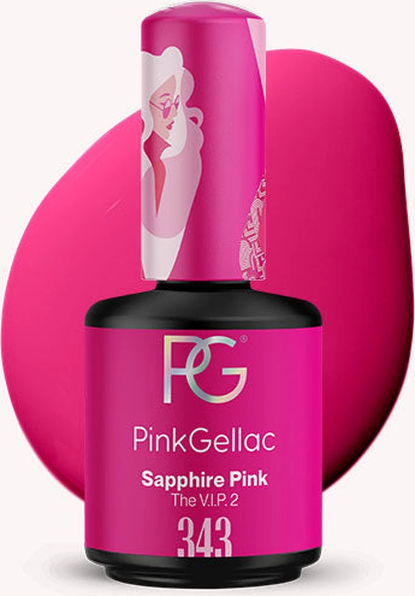 Pink Gellac - Sapphire Pink - Gellak - Vegan - Roze - Glanzend - 15ml 1 Pink Gellac - Sapphire Pink - Gellak - Vegan - Roze - Glanzend - 15ml