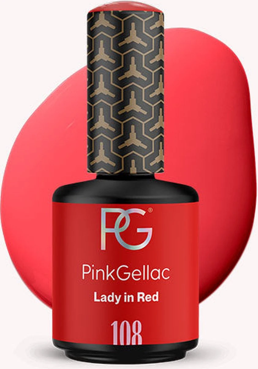 Pink Gellac - Lady In Red - Gellak - Rood - 15 Ml 1 Pink Gellac - Lady In Red - Gellak - Rood - 15 Ml