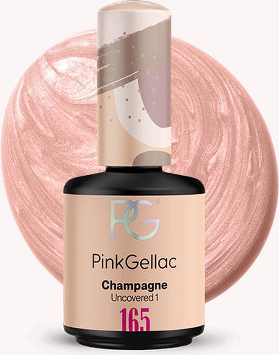 Pink Gellac - Champagne - Gellak - Vegan - Nude - Satijnen Finish - 15 Ml 1 Pink Gellac - Champagne - Gellak - Vegan - Nude - Satijnen Finish - 15 Ml