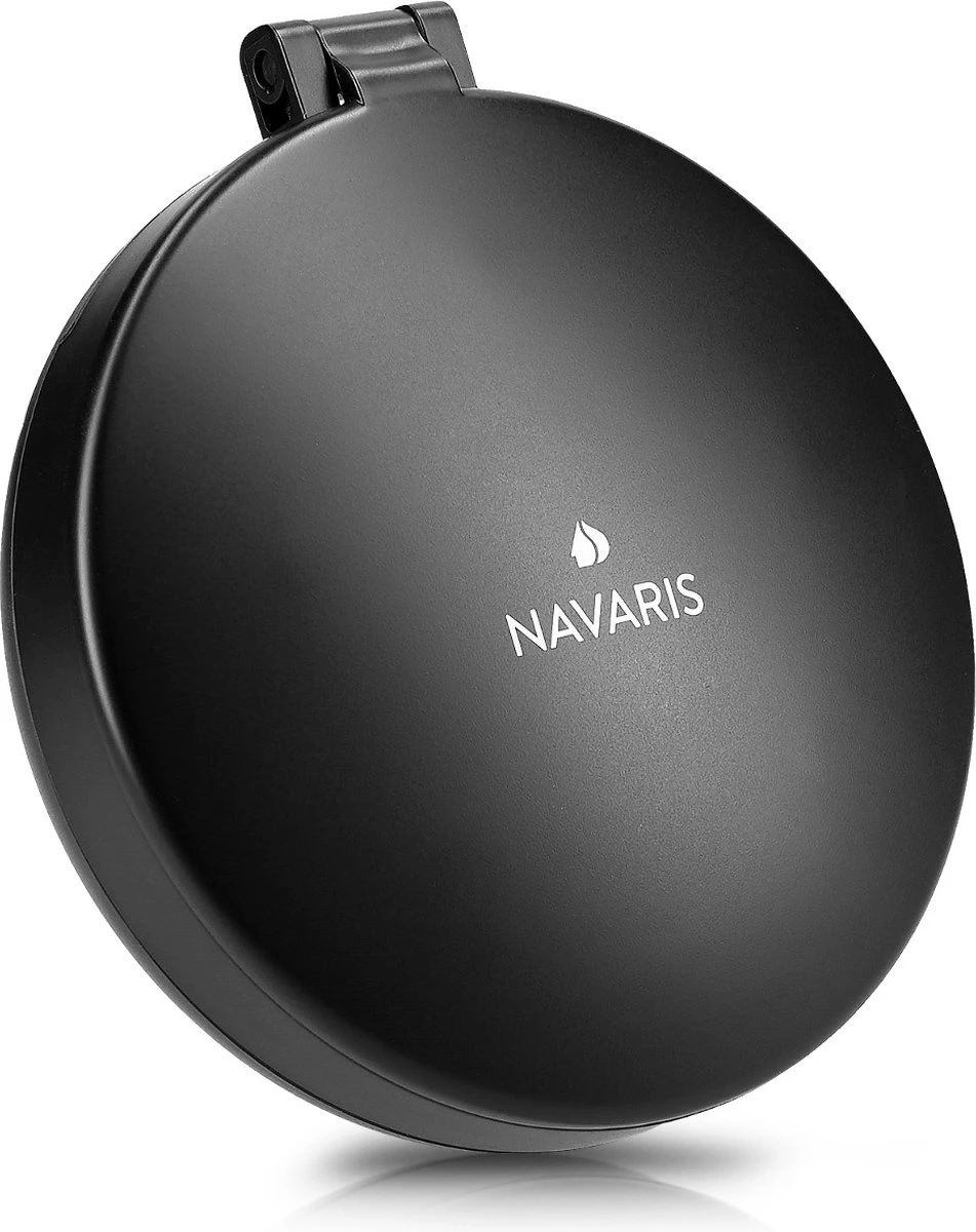 Navaris 1x/5x Vergrotende Make-up Spiegel - Compacte Opvouwbare Kap- En Reisspiegel - Led-verlichte Dubbelzijdige Make-upspiegel - Zwart 4 Navaris 1x/5x Vergrotende Make-up Spiegel - Compacte Opvouwbare Kap- En Reisspiegel - Led-verlichte Dubbelzijdige Make-upspiegel - Zwart - Afbeelding 4